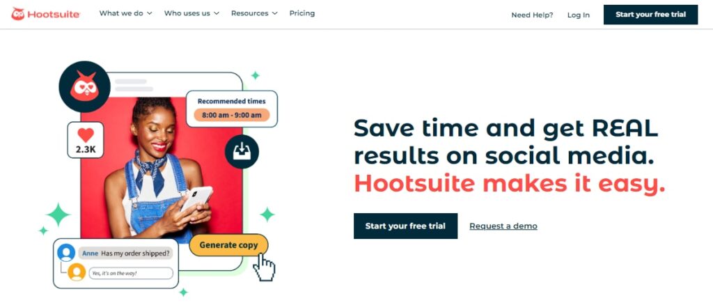 Hootsuite Homepage