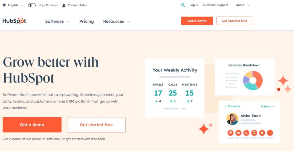 Hubspot Homepage