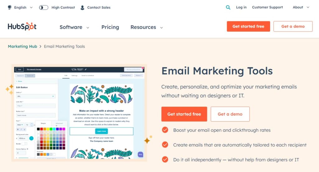 Hubspot Homepage