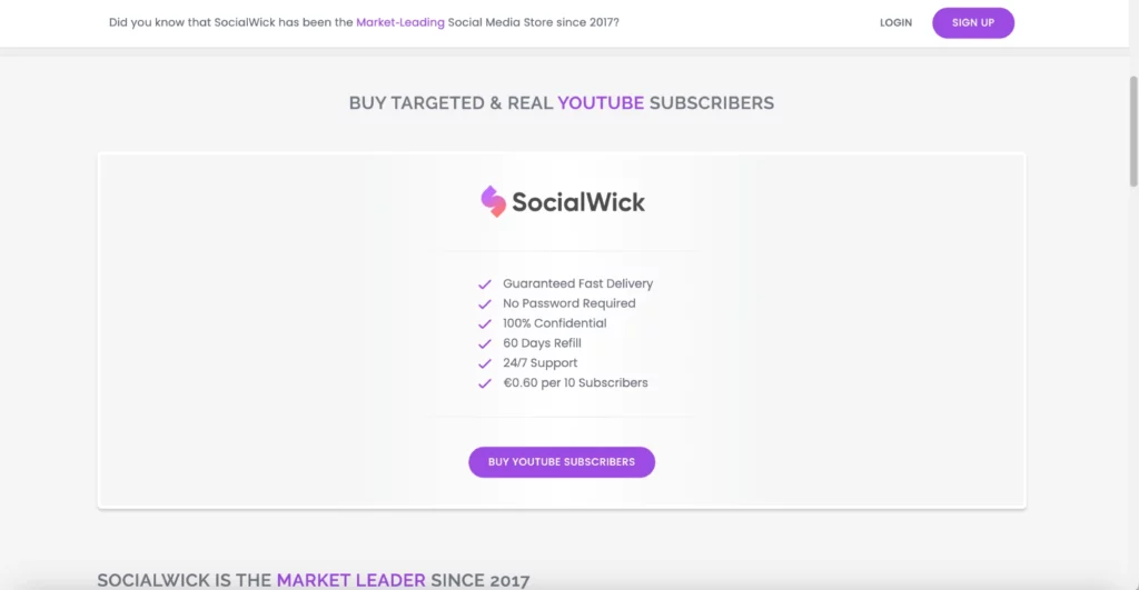 SocialWick Pricing
