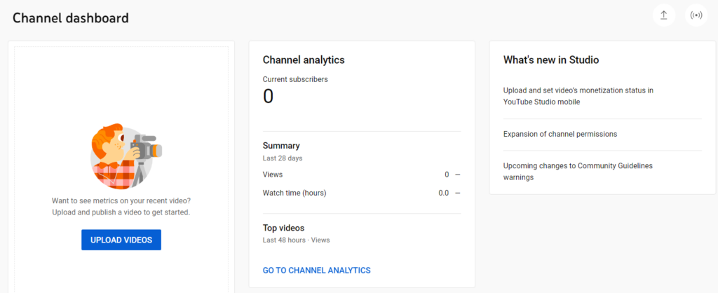 YouTube Channel Dashboard