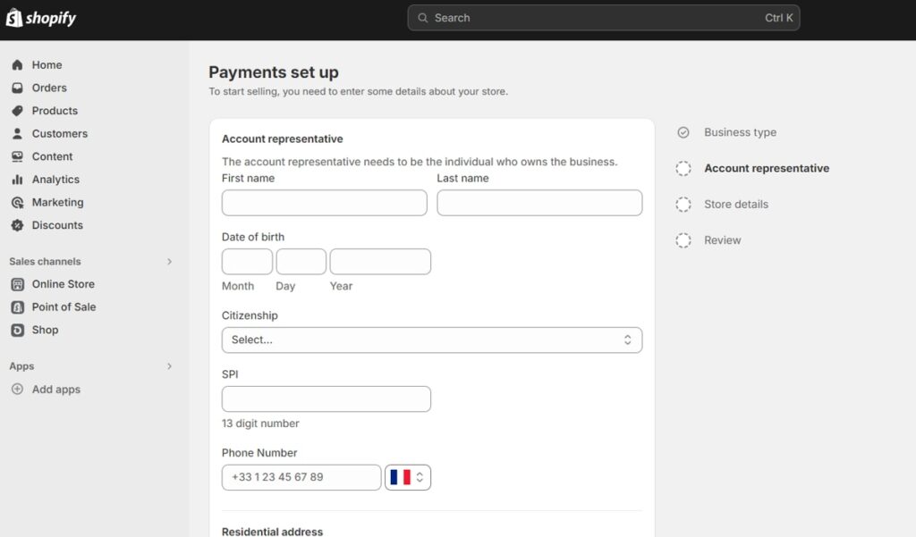 Payment Setup On Shopify