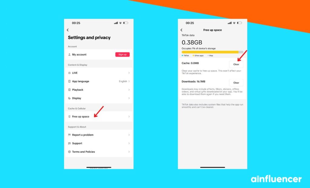 how to Clear TikTok’s App Cache 