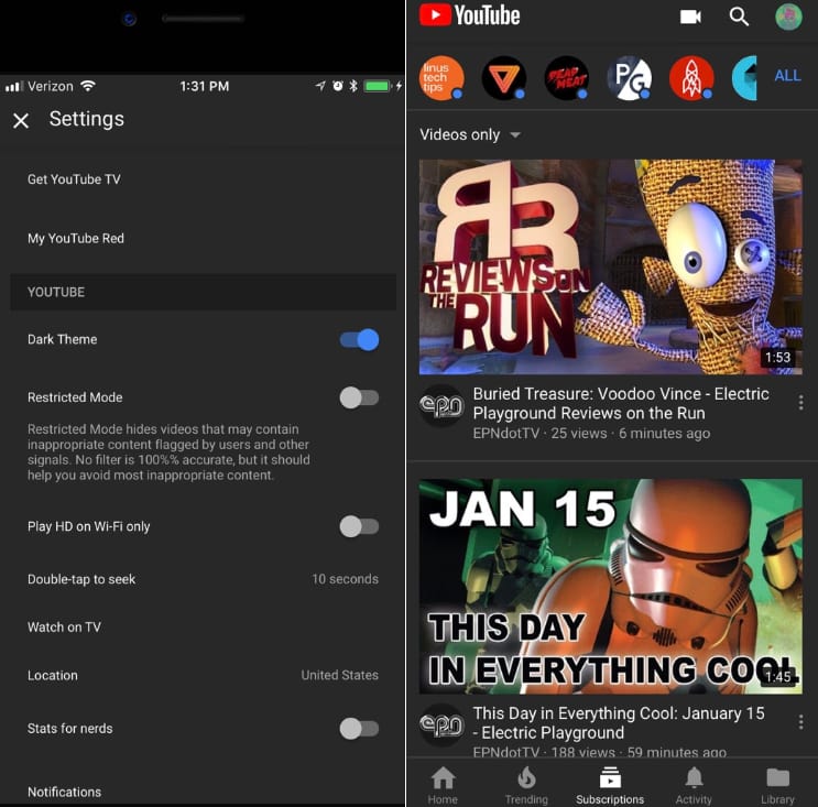 Dark Mode On iOS