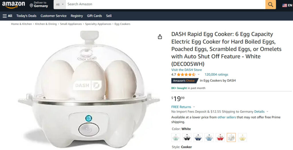 Dash Egg Coocker