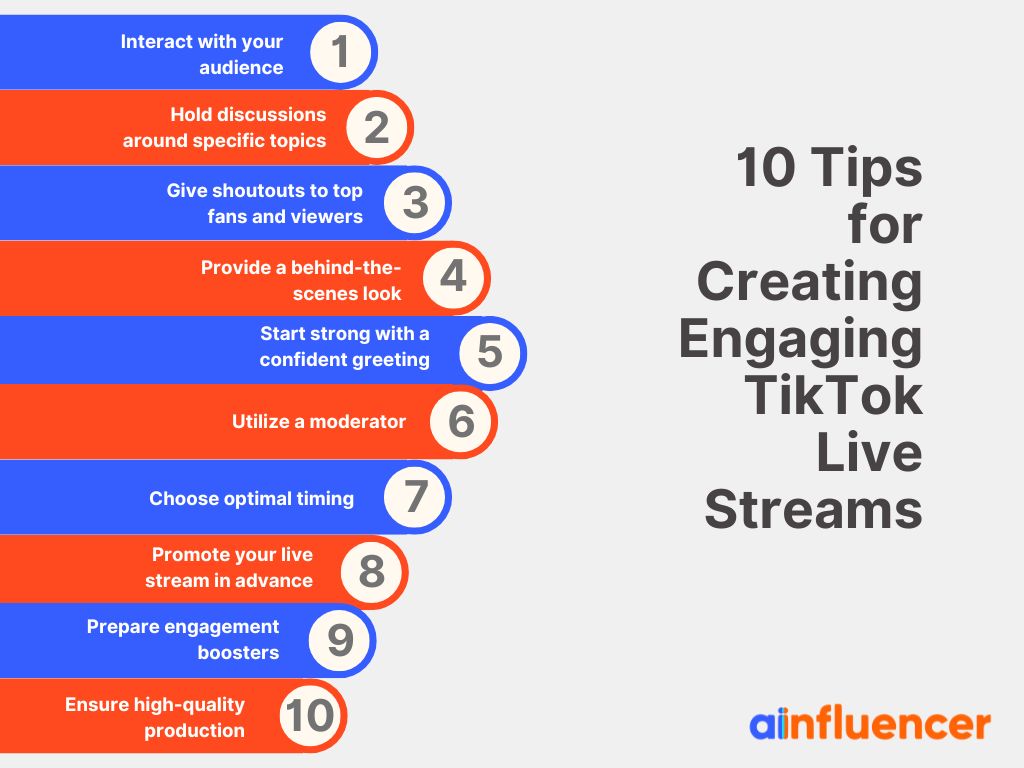 10 tips for creating engaging tikTok live streams